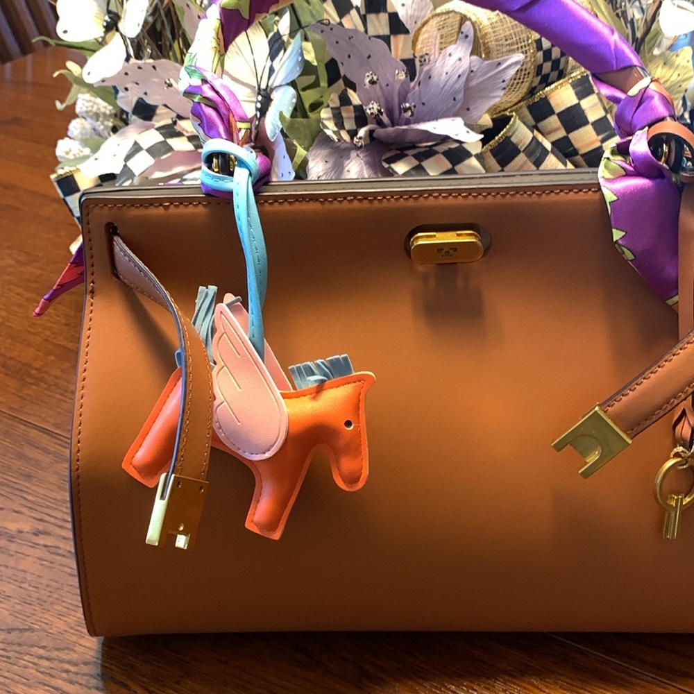 Brown Horse Pegasus pony Bag Charm designer look luxury style for your bag purse